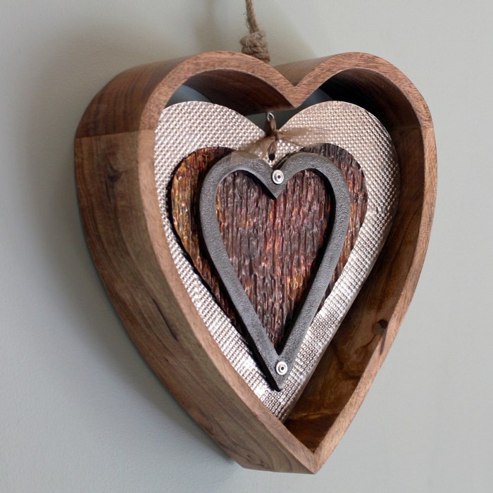 Heart wooden hearts hanging decorative choose board