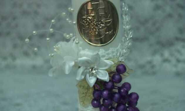 Communion holy candle 1st first personalised gift