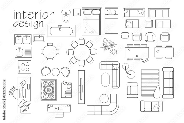 Kursi desain interior simbul