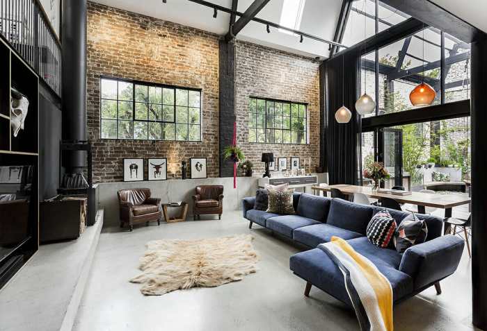 Loft warehouse shade beams décor blending designideas