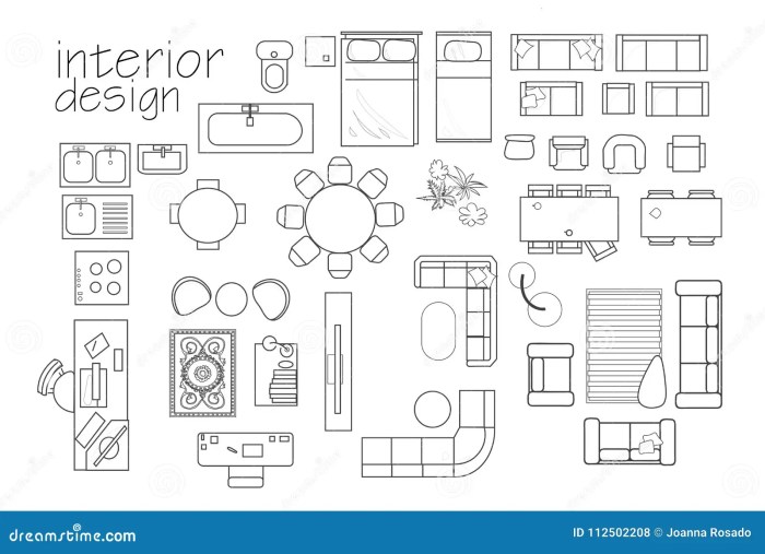 Kursi desain interior simbul